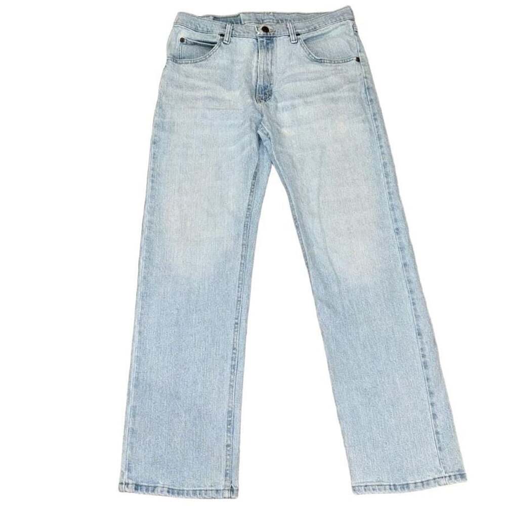 Wrangler Light Wash Straight Leg Denim Jeans Size 32x30